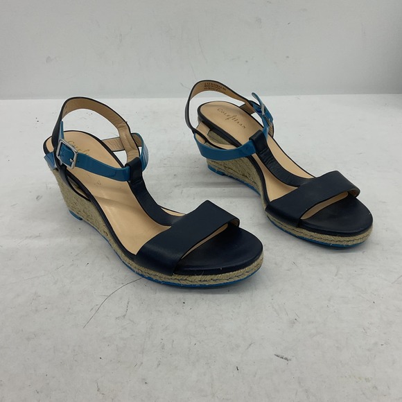 Cole Haan Blue Leather Strappy Heel - Women's Size 8 - Picture 2 of 5